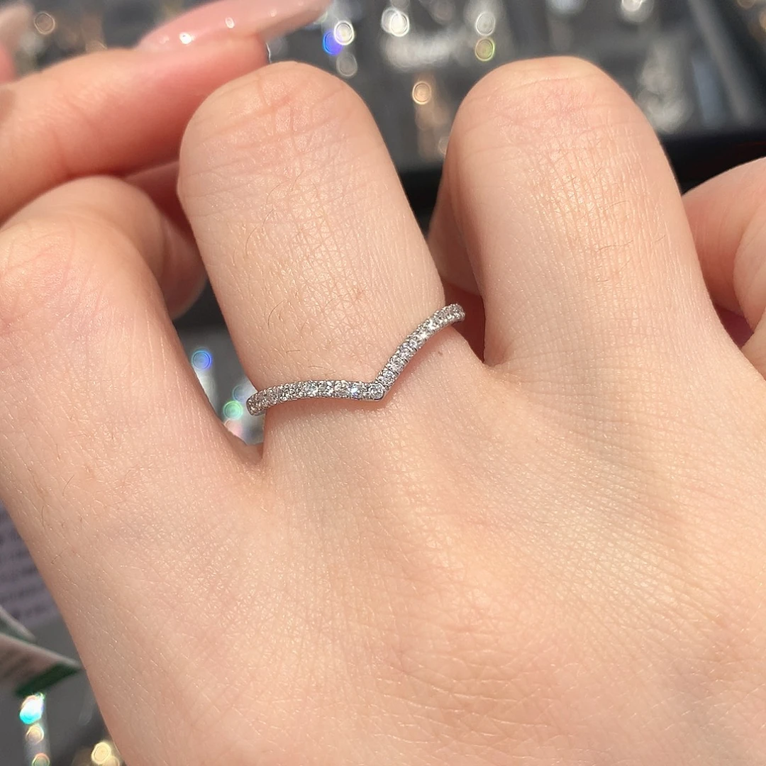 铂Pt950镶嵌实验室培育钻石备注圈口