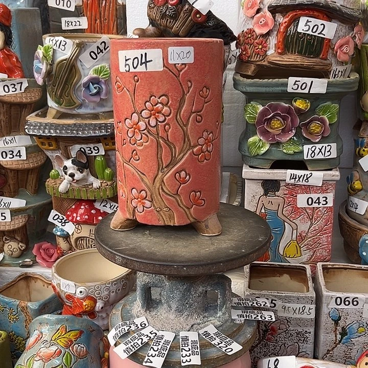 粗陶材质多肉花盆