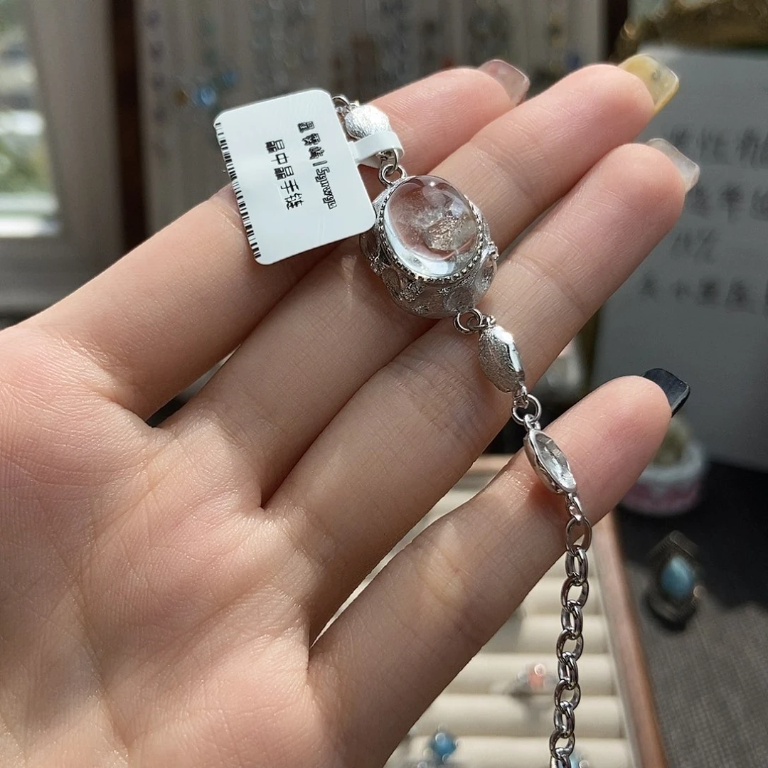 水晶戒指银S925镶嵌A****.晶中晶手链