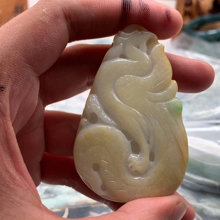 翡翠未镶嵌颈饰保真天然a货翡翠