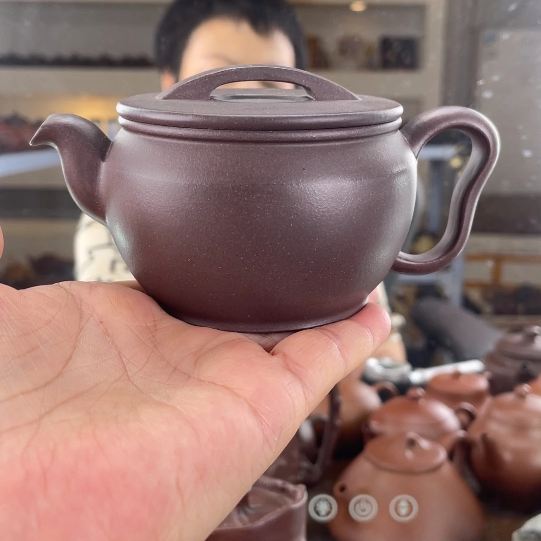 茶壶紫砂大水潭手磨料底槽清耳朵汉瓦180cc
