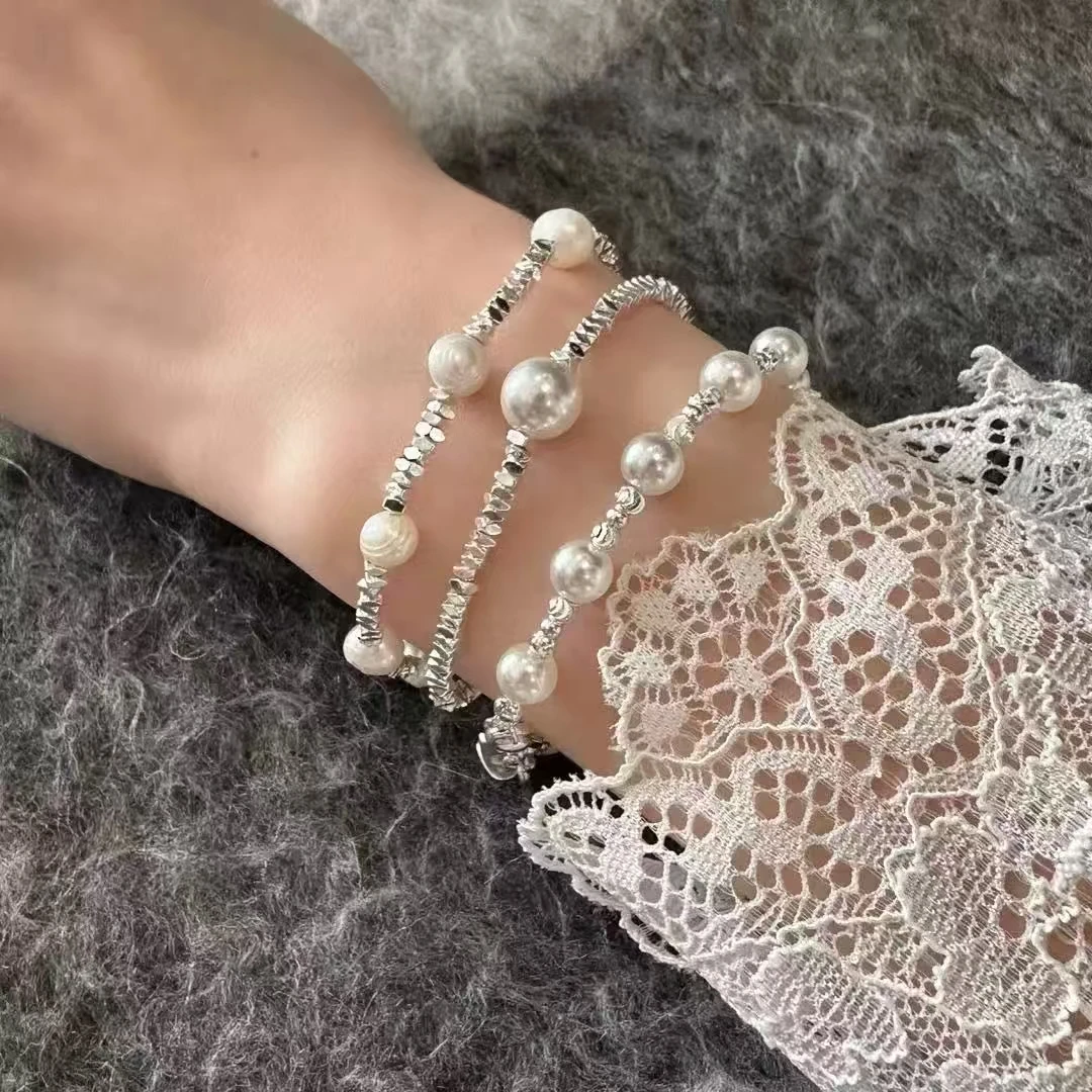 足银手链 足银碎子珠珠手链纯银999百搭时尚2025爆款