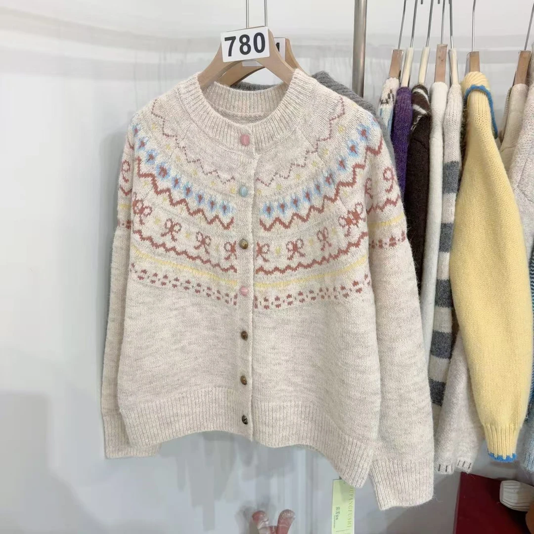 女秋冬网红针织衫均码针织毛针织衫女装长袖时尚休闲潮流圆领