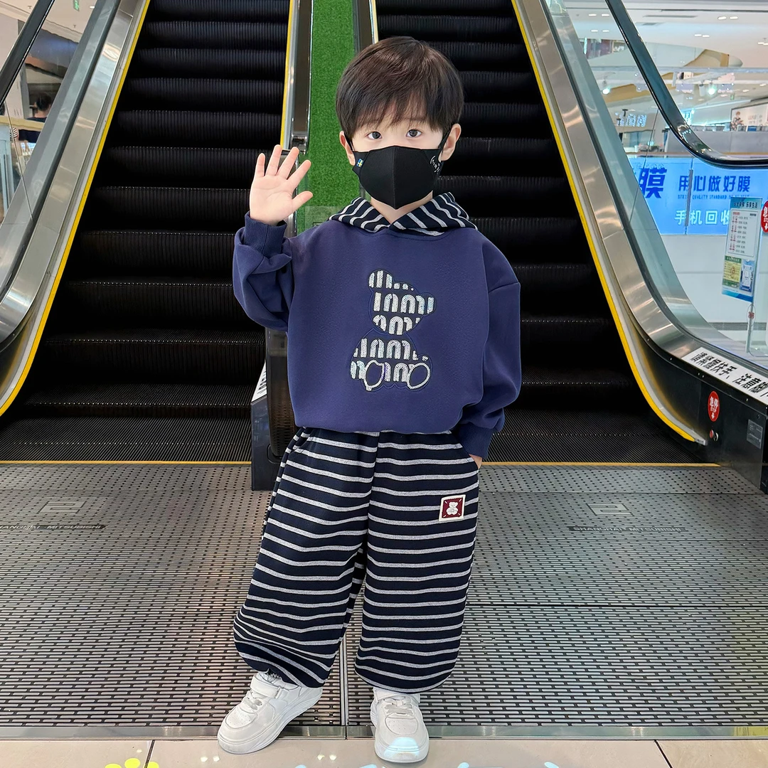 儿童秋装套装2025新款男童韩版卫衣男孩宝宝春秋款网红炸街两件套