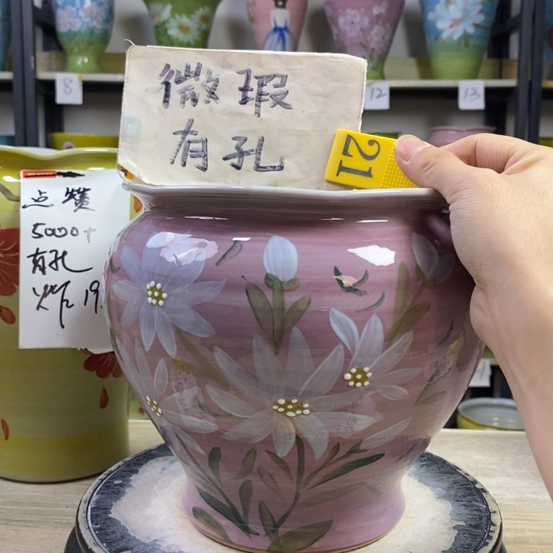 景德镇手工手绘陶瓷花盆