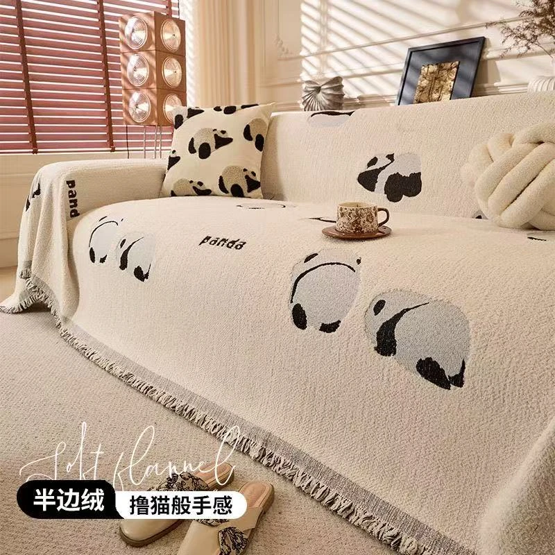 熊猫特价二十 1米全盖雪尼尔盖布沙发套罩沙发垫