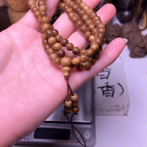 檀香木手串/手链檀香黑肉0:6/108横纹虎皮沉