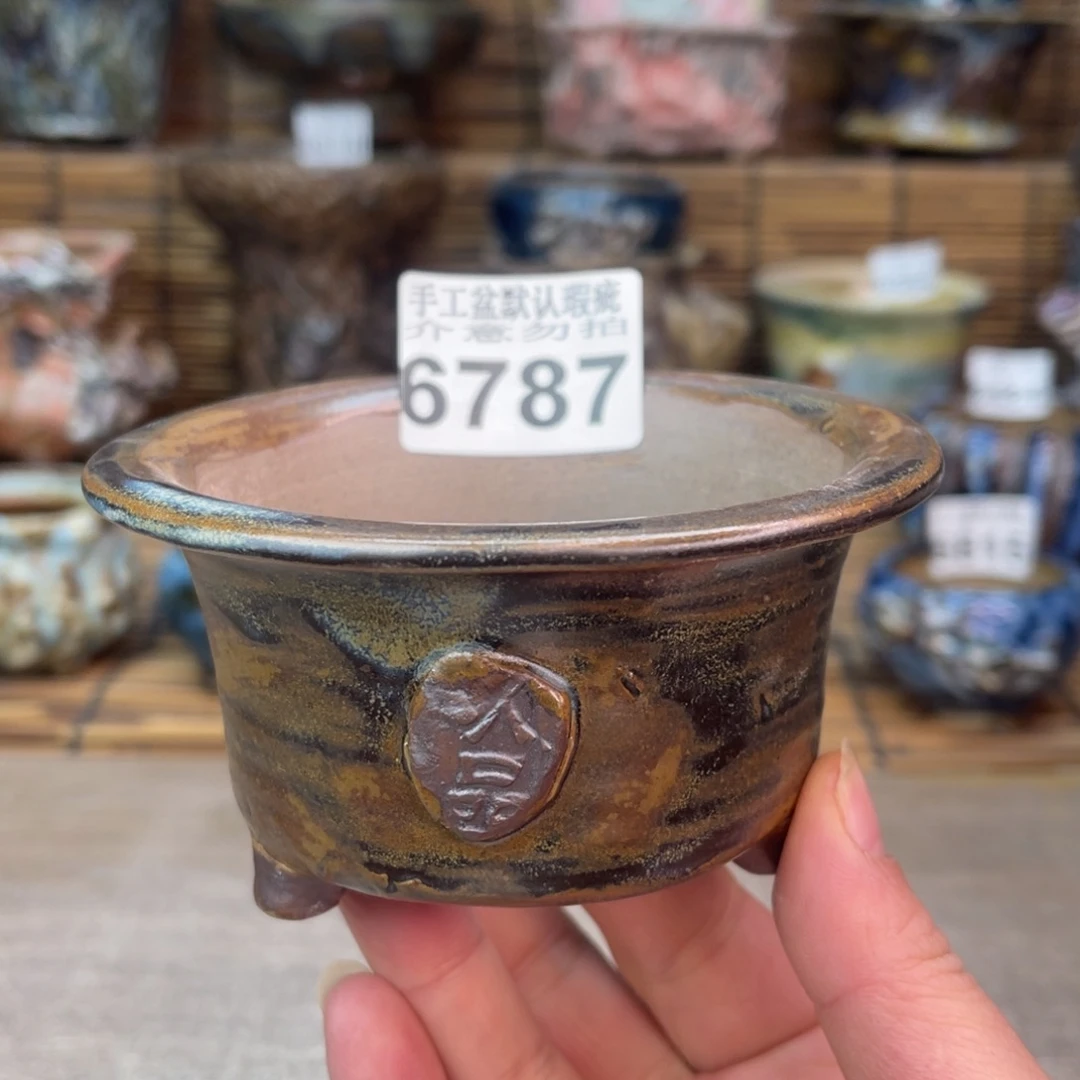 手工花盆默认瑕疵完美者勿拍