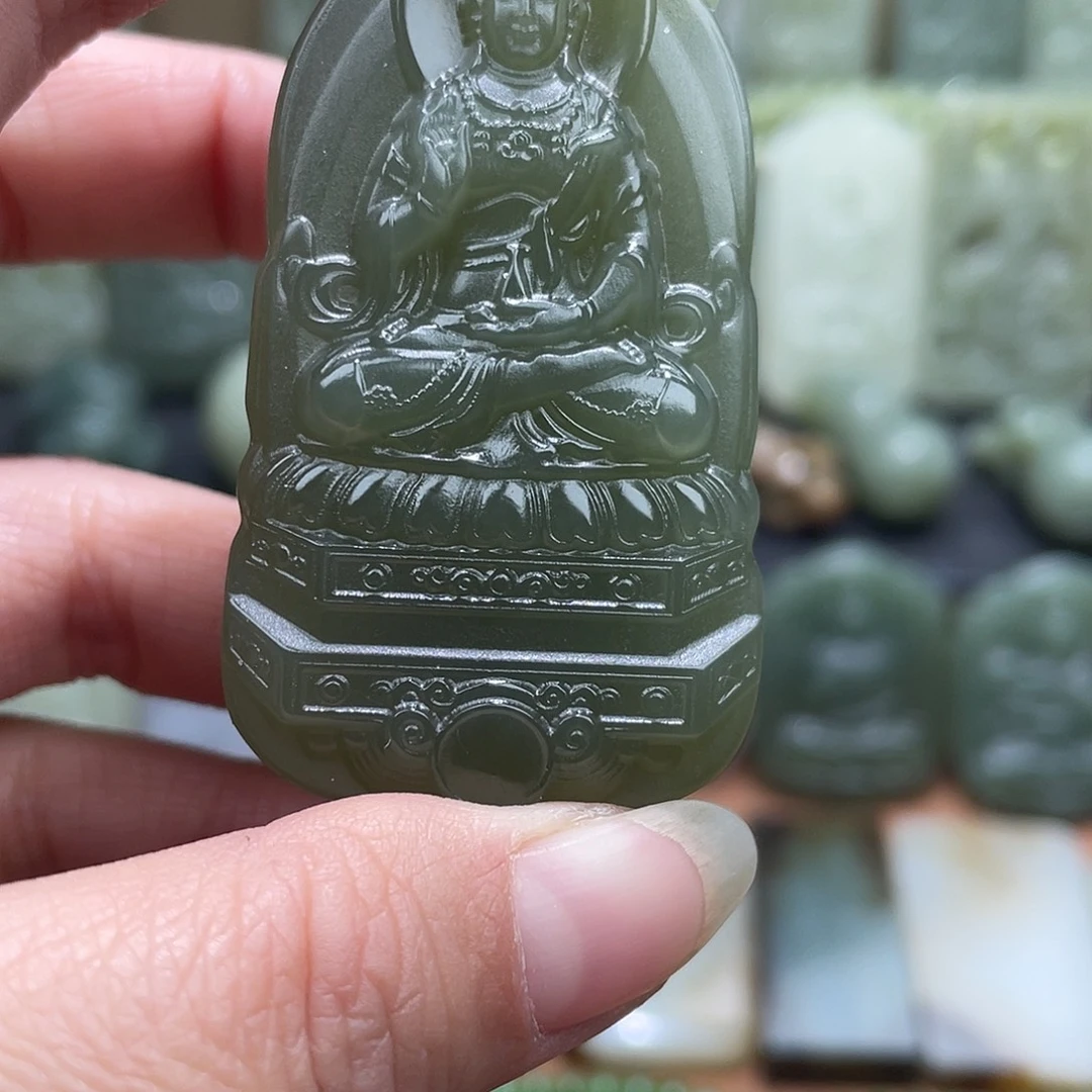 和田玉未镶嵌吊坠(不含链)