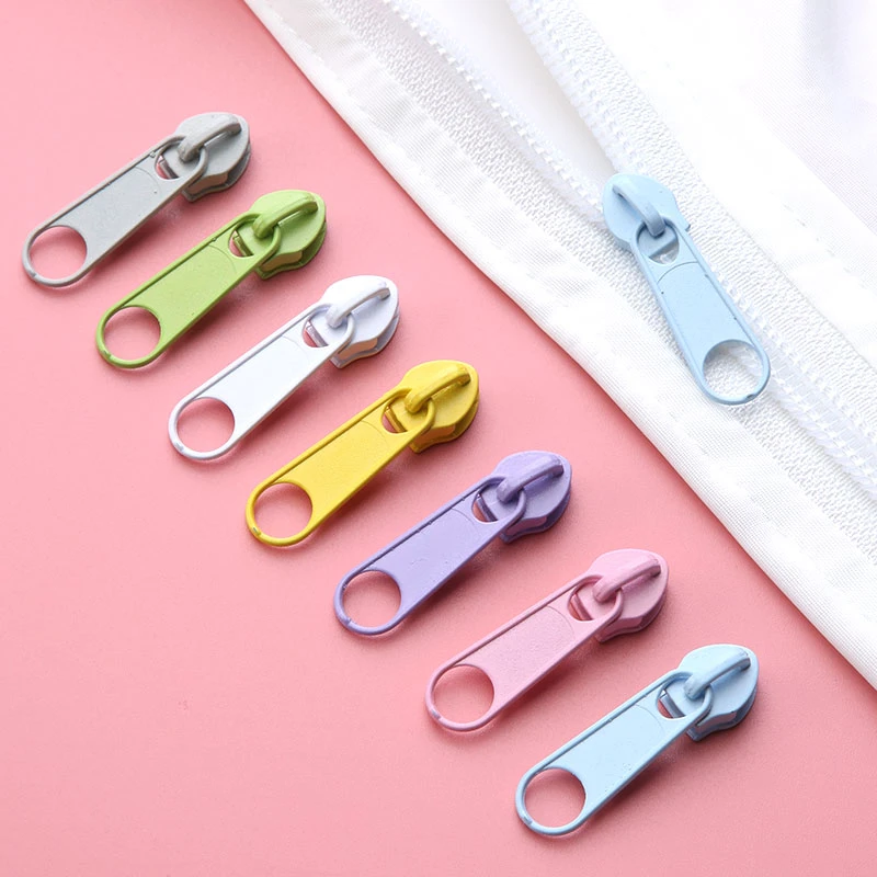 5号彩色拉链头衣服背包包防晒衣拉锁头通用校服拉头替换配件尼龙