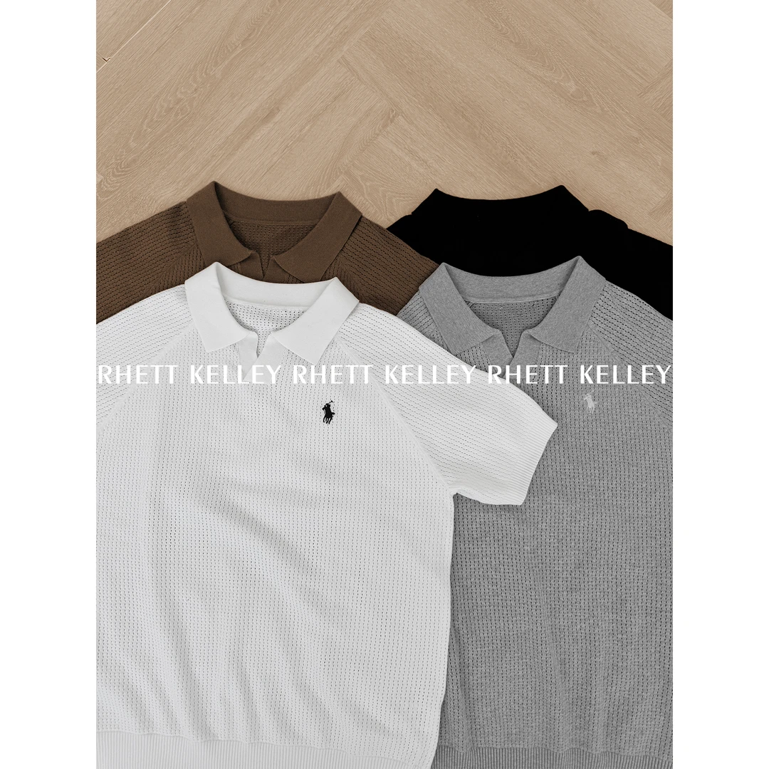 『精致老钱』新品上新老钱风松弛感镂空设计休闲海鸥领针织POLO衫