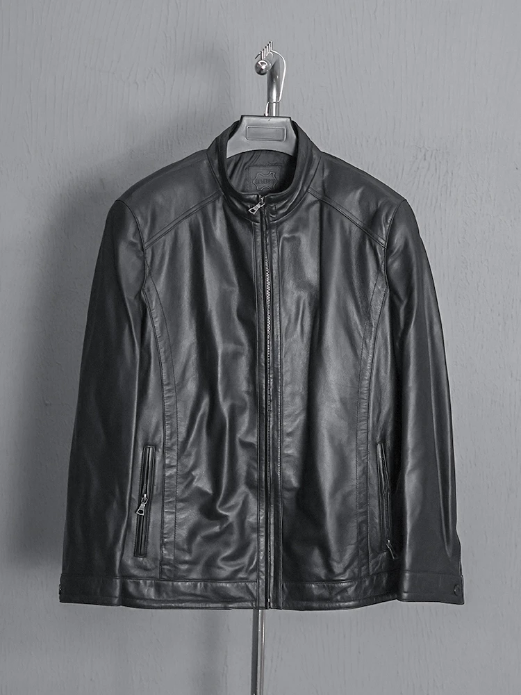 立领真皮皮衣男士黑色外套LZ666【款式和型号以直播间为准】休闲春