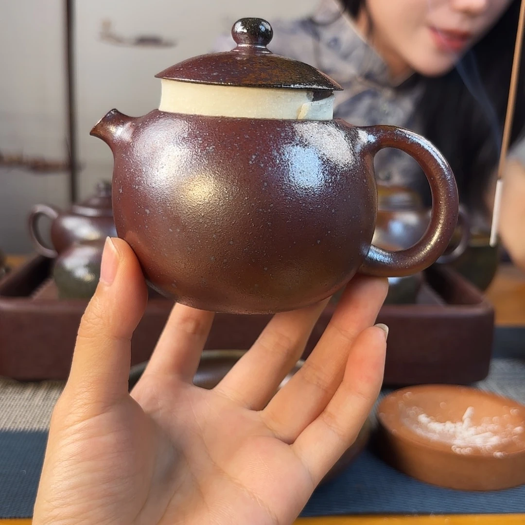 心***明茶壶紫砂瑕疵柴烧紫砂西施