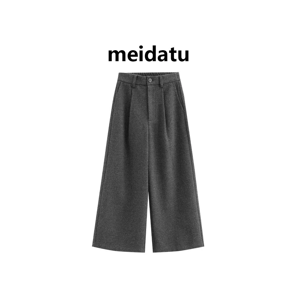 （舒适出街）韩系简约垂感阔腿裤CK2513-25