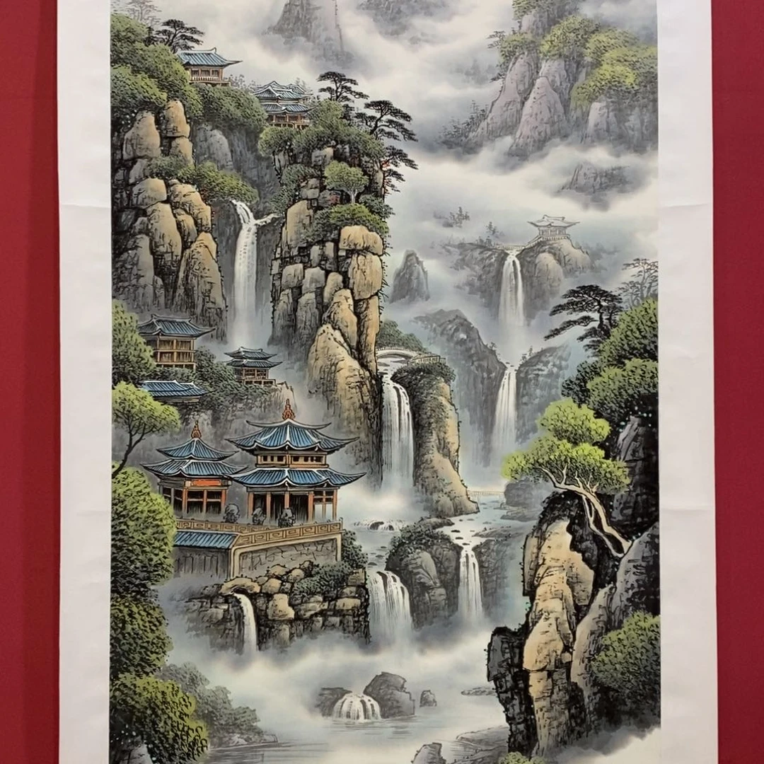 国画李庆友四尺真人真品