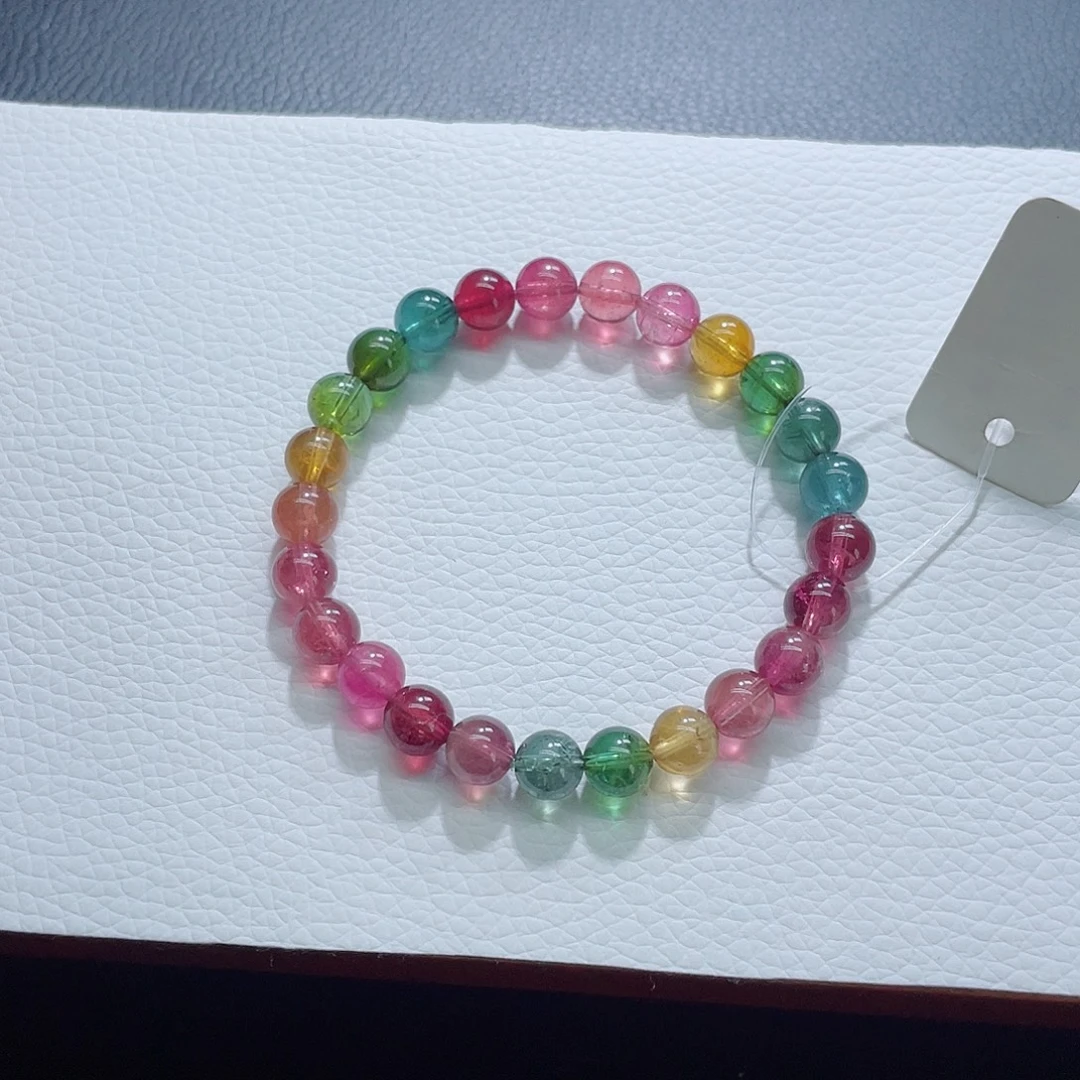 碧玺未镶嵌手链7.3mm左右