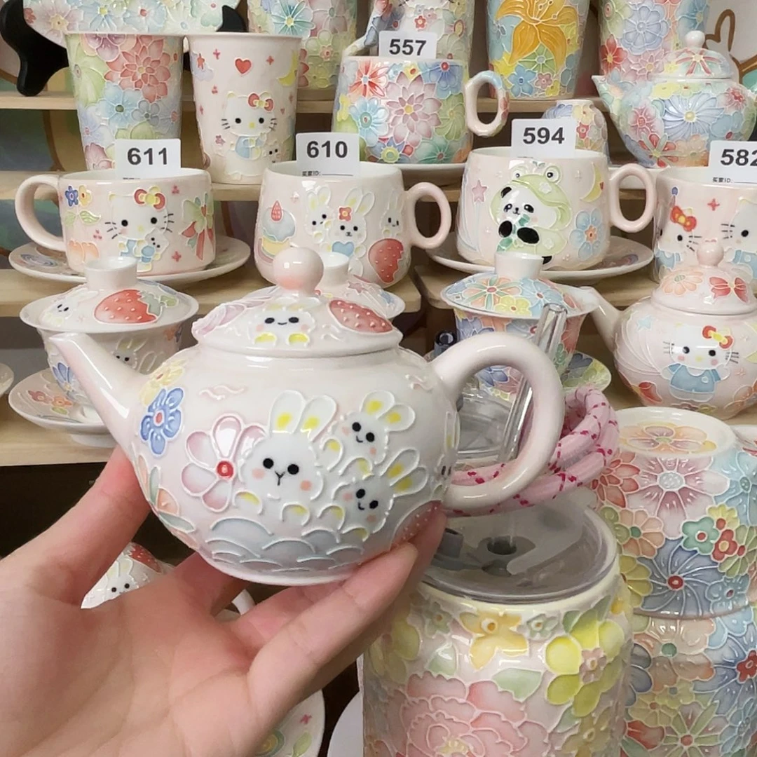 瓷片玉泥茶壶兔子140号号号
