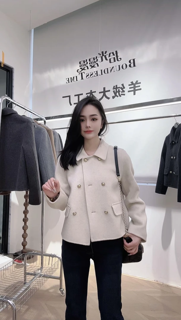 【MANJIA专属】超细绵羊毛轻奢休闲百搭小香风外套82503