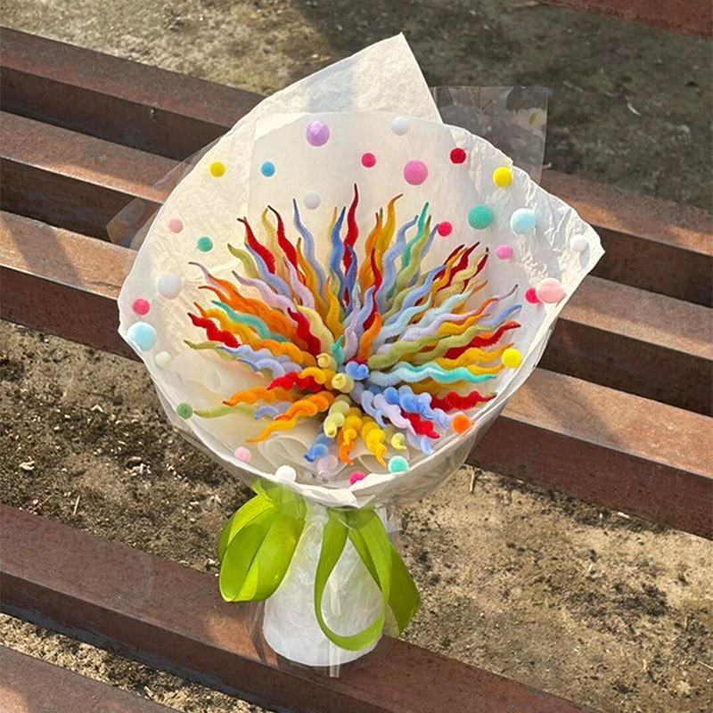 【皮卡】扭扭棒烟花小花束手工diy材料包创意手捧花生日情人节礼物