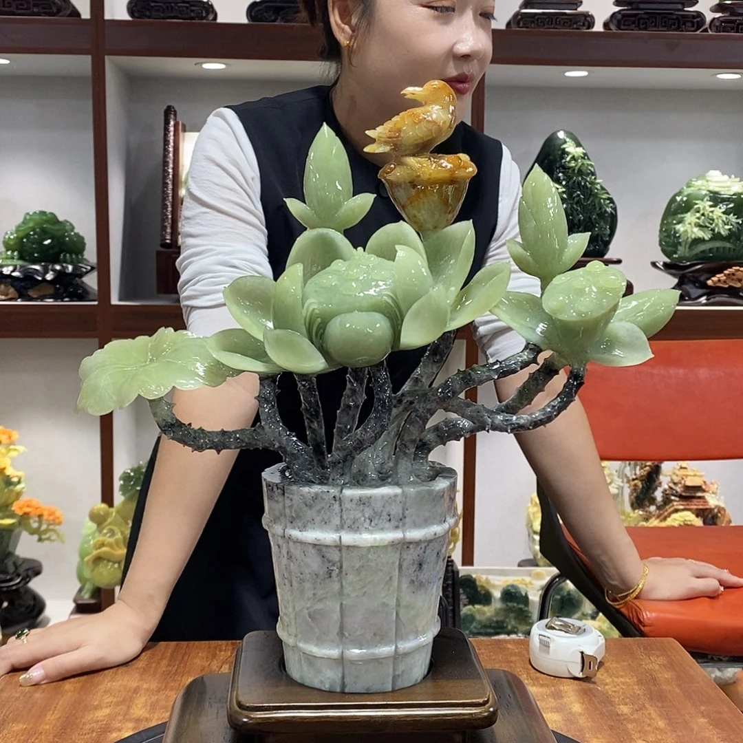 用***3玉山水摆件 玄关摆件