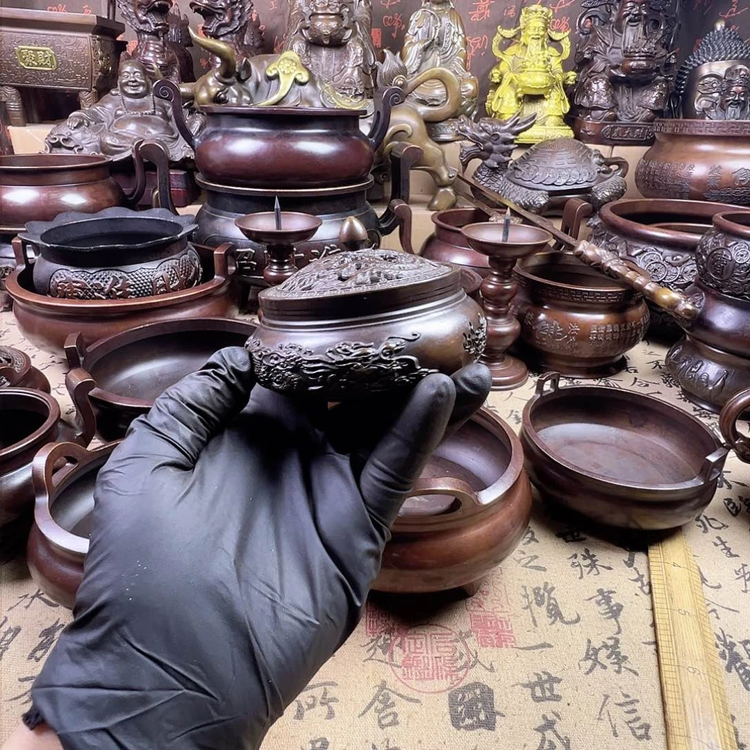 北****旅香炉 家用供香炉 风水摆件 聚宝盆 家居摆件