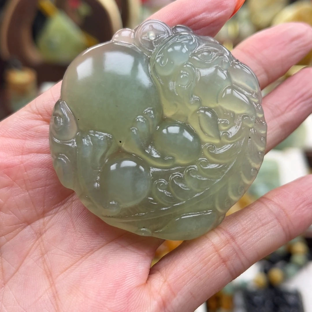 岫玉未镶嵌挂件挂件