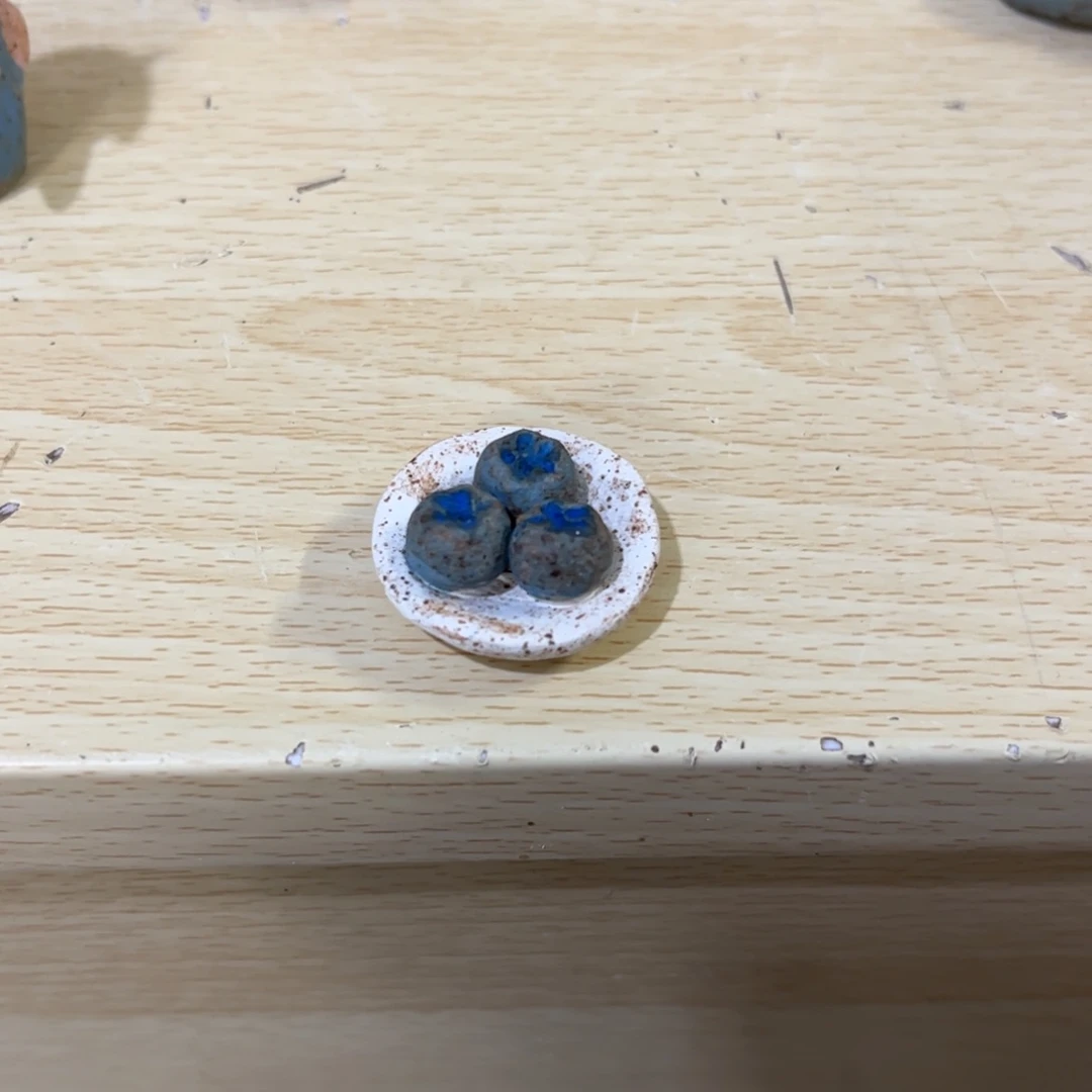 泥塑古镇炻陶花盆