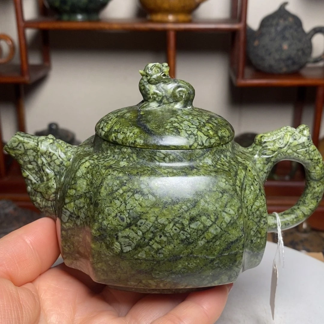 藏玉药王石蛇纹料龙尊壶260cc