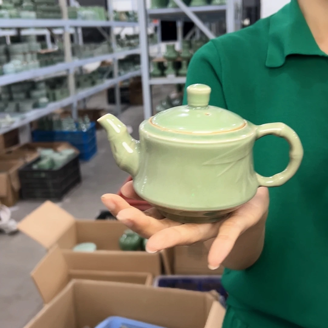 龙泉云间青瓷小米茶器