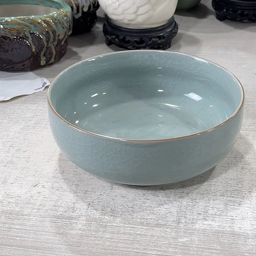 口径  19*7厘米陶瓷绿植多肉微瑕无孔花盆