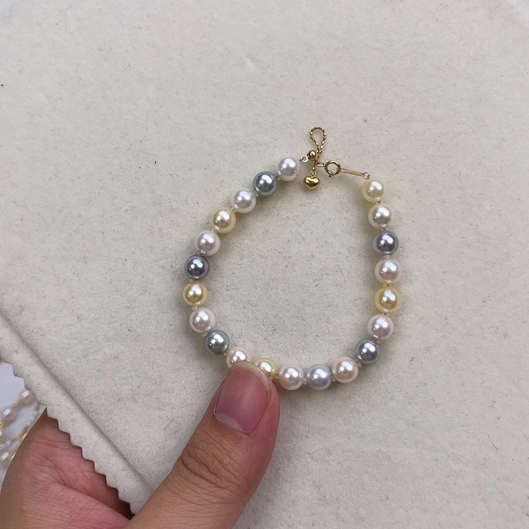 18K金镶嵌手绳海水珍珠