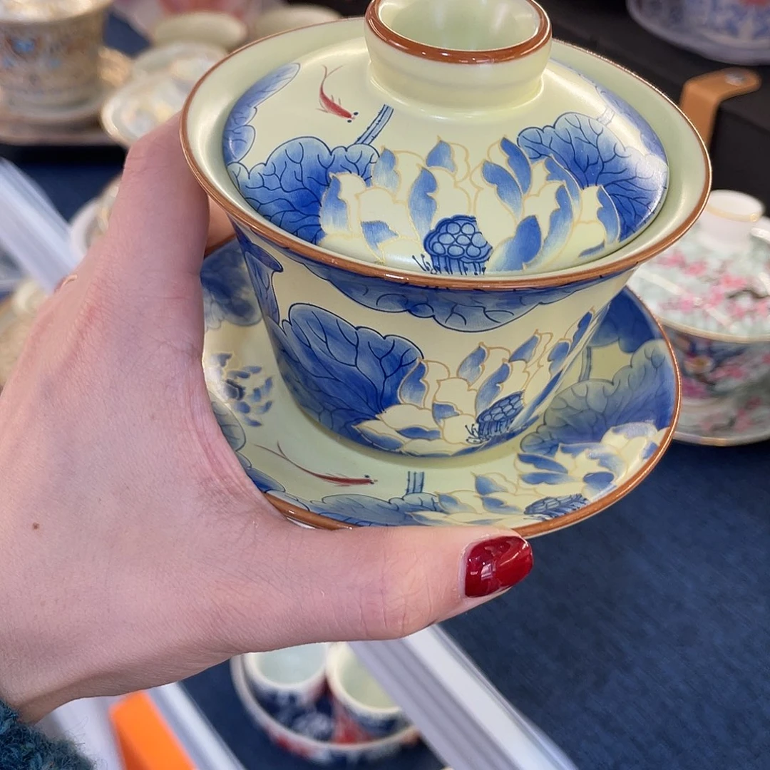 陶景德陶瓷盖碗茶具