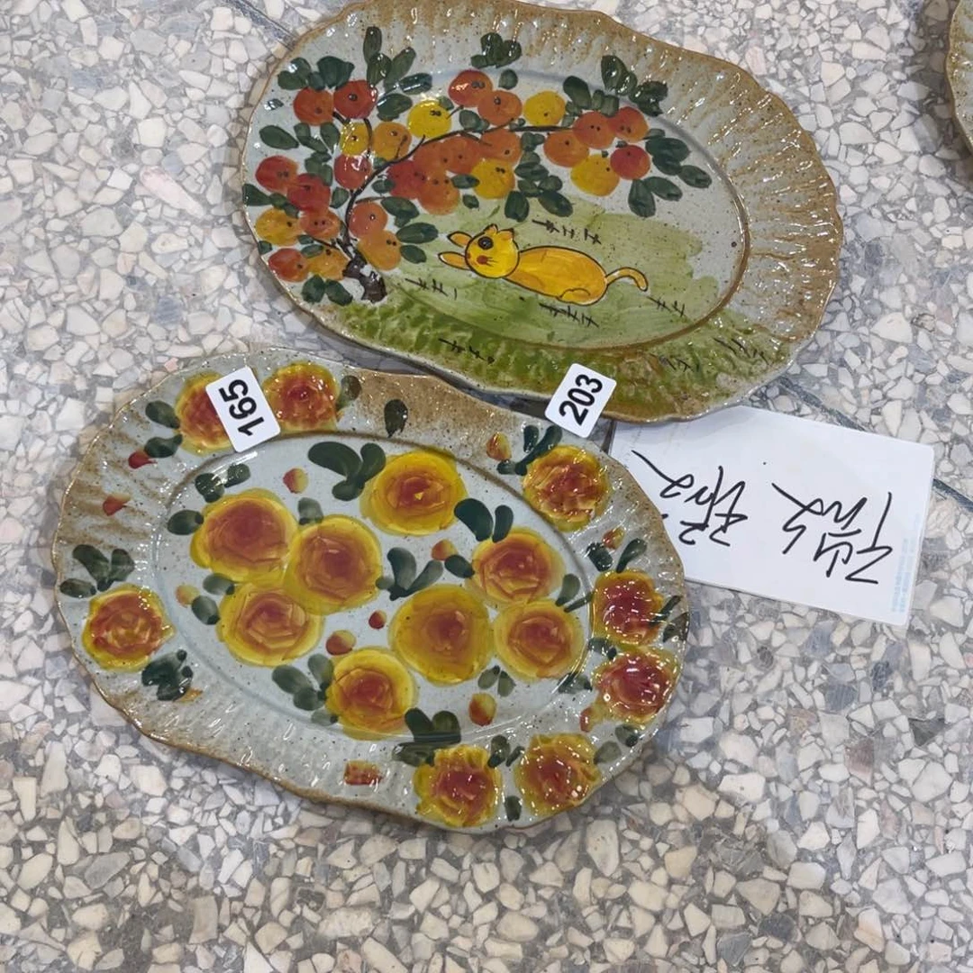 瓷片㄃***花景德镇手工制作