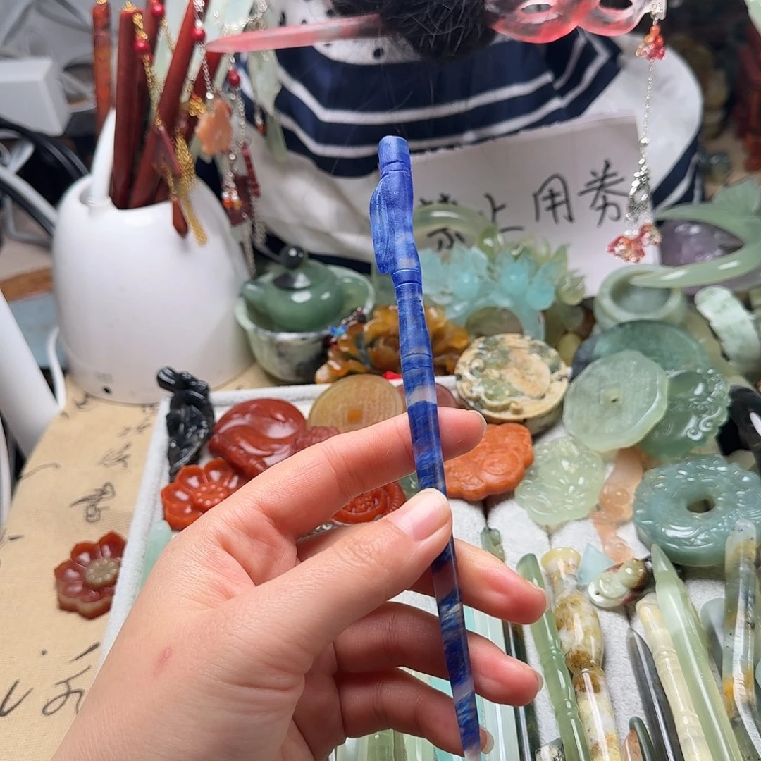 蛇纹石玉合金发饰