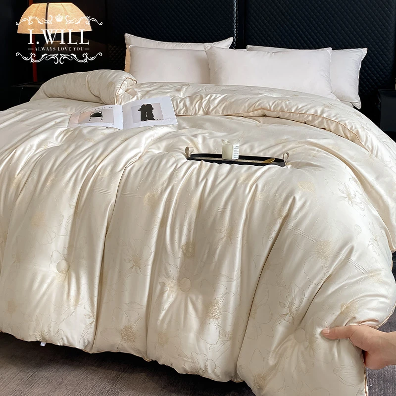 I-Will/艾维轻盈透气高端蚕丝春秋被冬被四季被结婚喜被陪嫁云柔