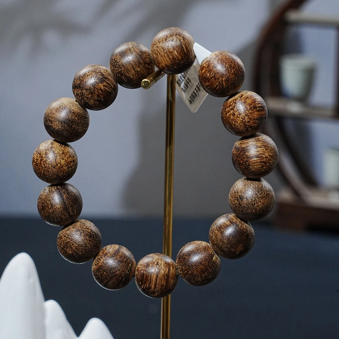 西加里曼丹水沉黑油沉香手串 1.46cm 8.62g 250717012 F