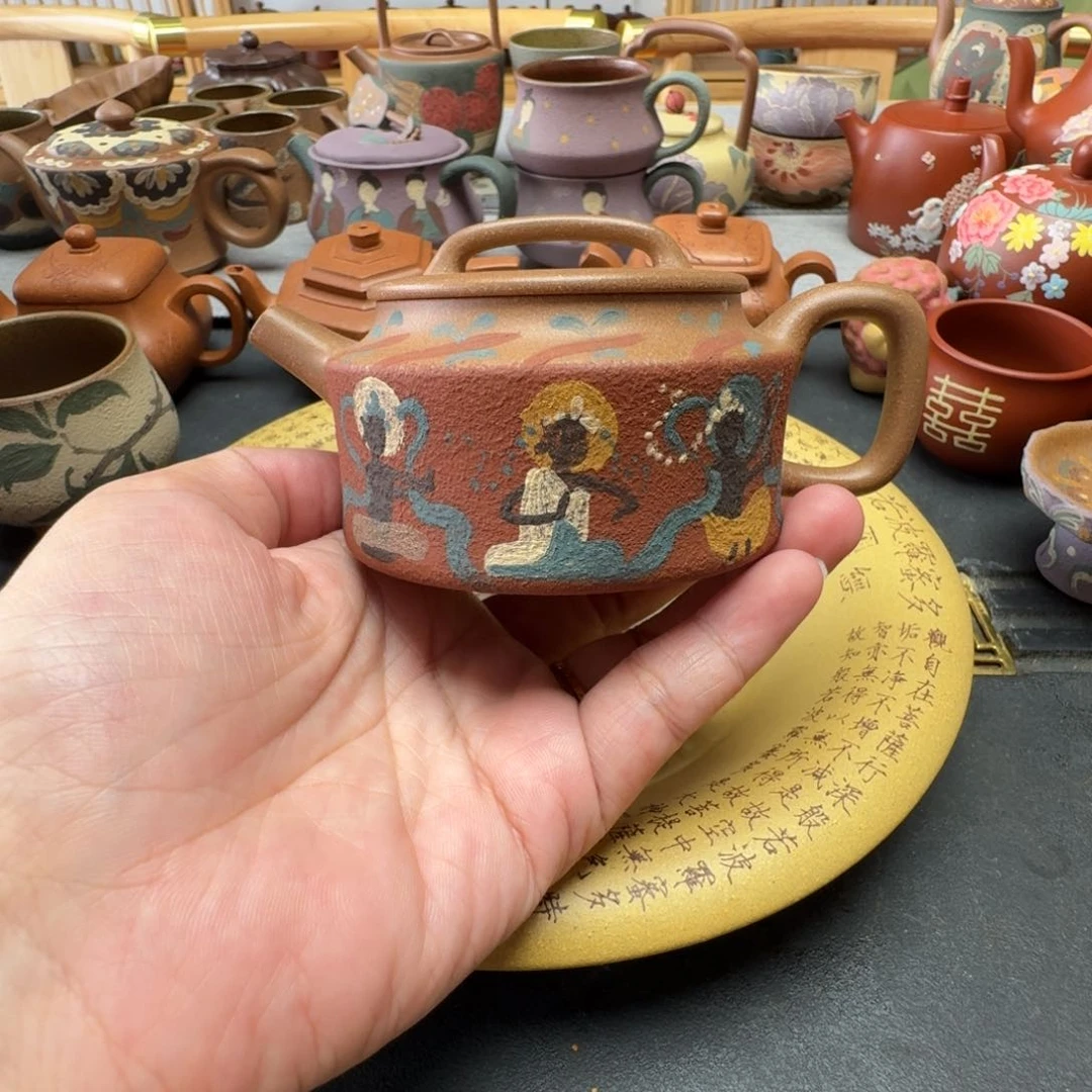 茶壶紫砂阳*哥自在舞佛送礼品