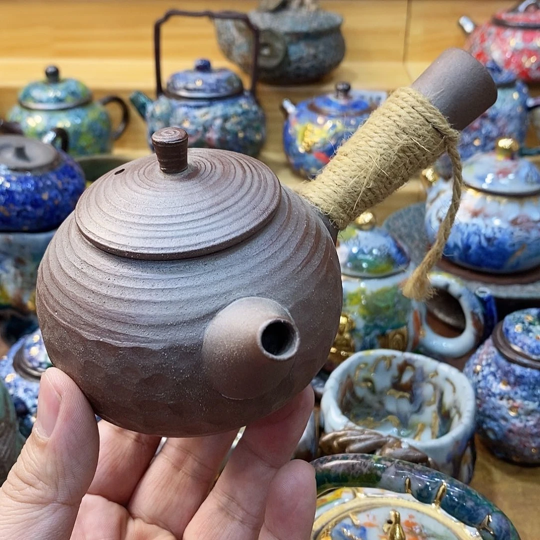 粗陶志野柴烧茶器