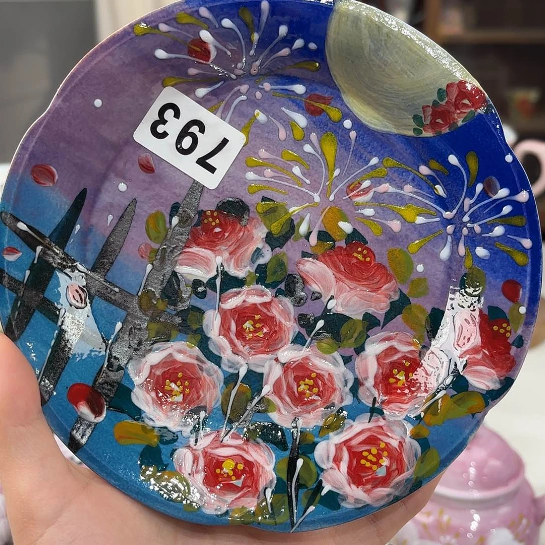 瓷片景德镇手绘高温釉下彩陶瓷茶具