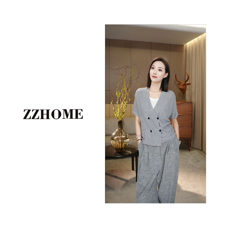 “叁宅”系列褶皱肌理感面料设计开衫q170055p