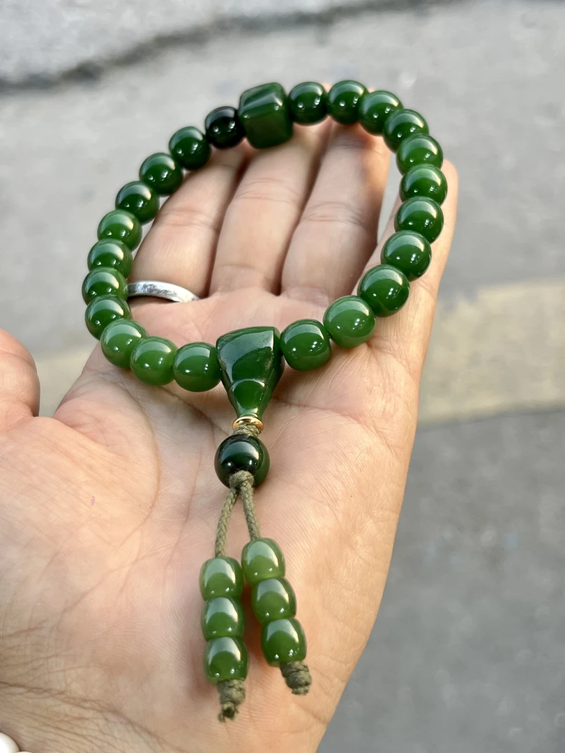 碧玉7号老坑红皮手串