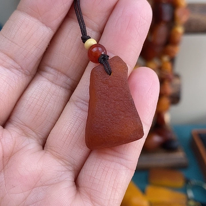 琥珀未镶嵌颈饰手机坠