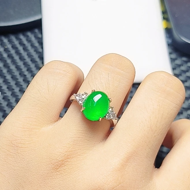 （聚宝严选）B17绿小戒指精致精美气质时尚百搭妈妈款