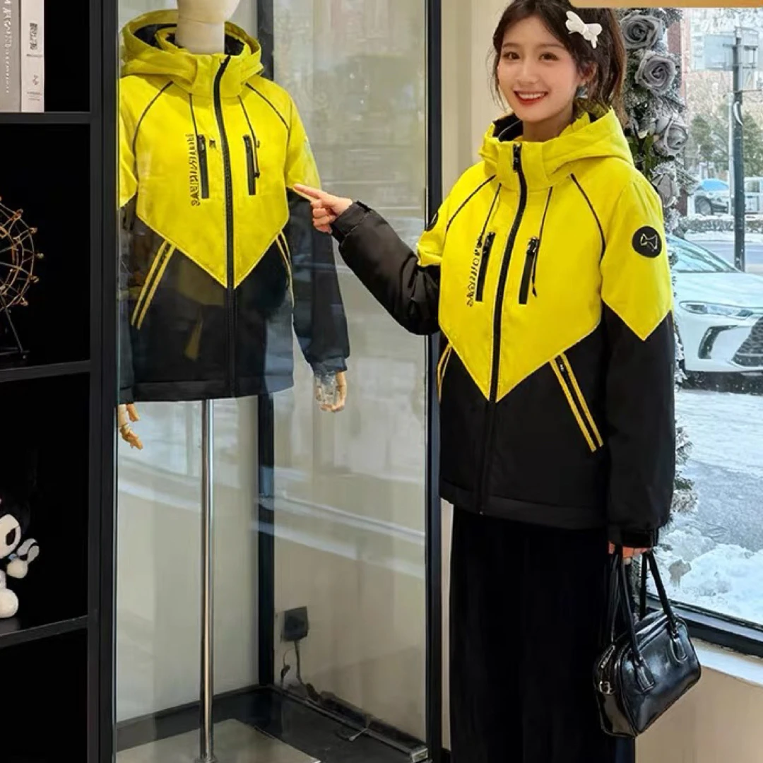 8505拼色巨厚加厚冲风衣外套B20-1