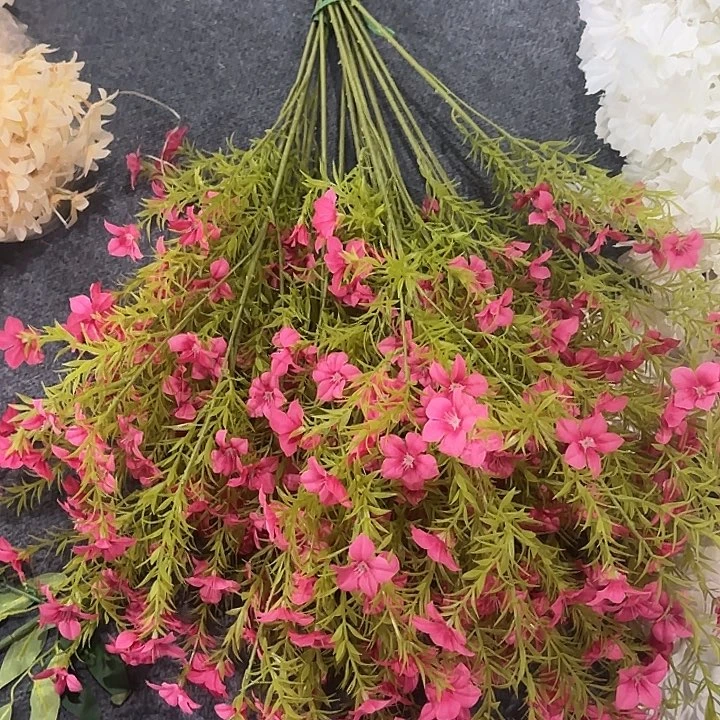 15支 仿真小野草玫红色