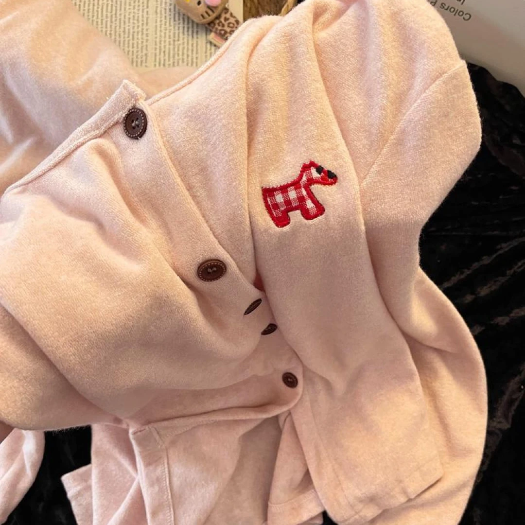 印像家德绒糯叽叽】可爱小狗睡衣女冬季可外穿加厚保暖家居服套装