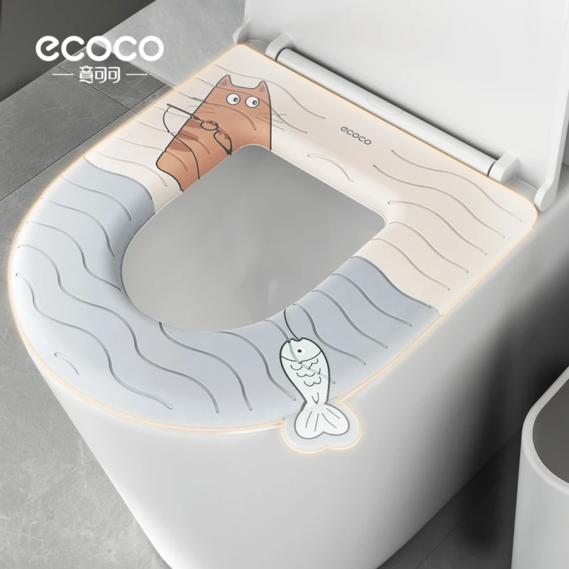 ecoco四季通用马桶垫子防水可擦免洗新款网红保暖坐便器坐便套子