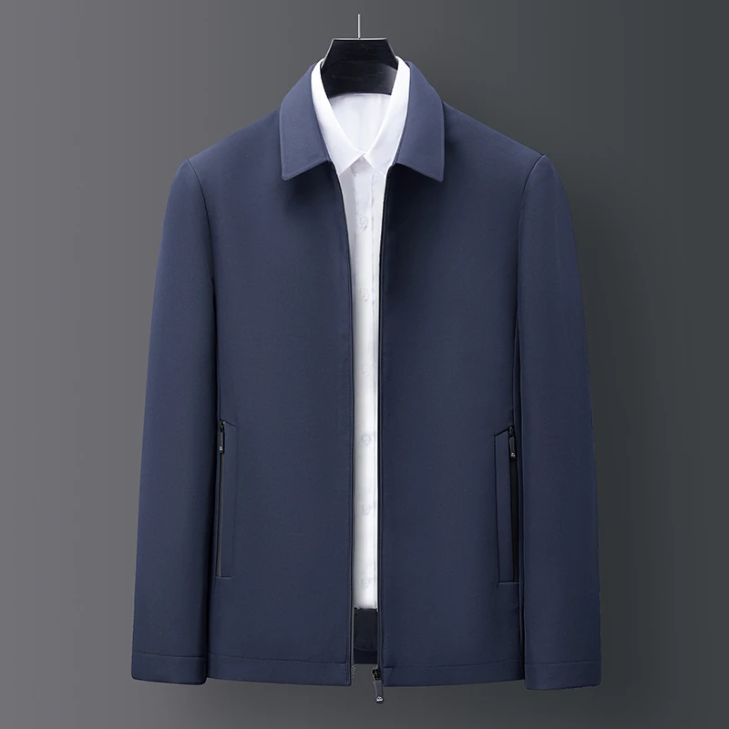 老干部夹克外套拉链翻领中年中老年男装