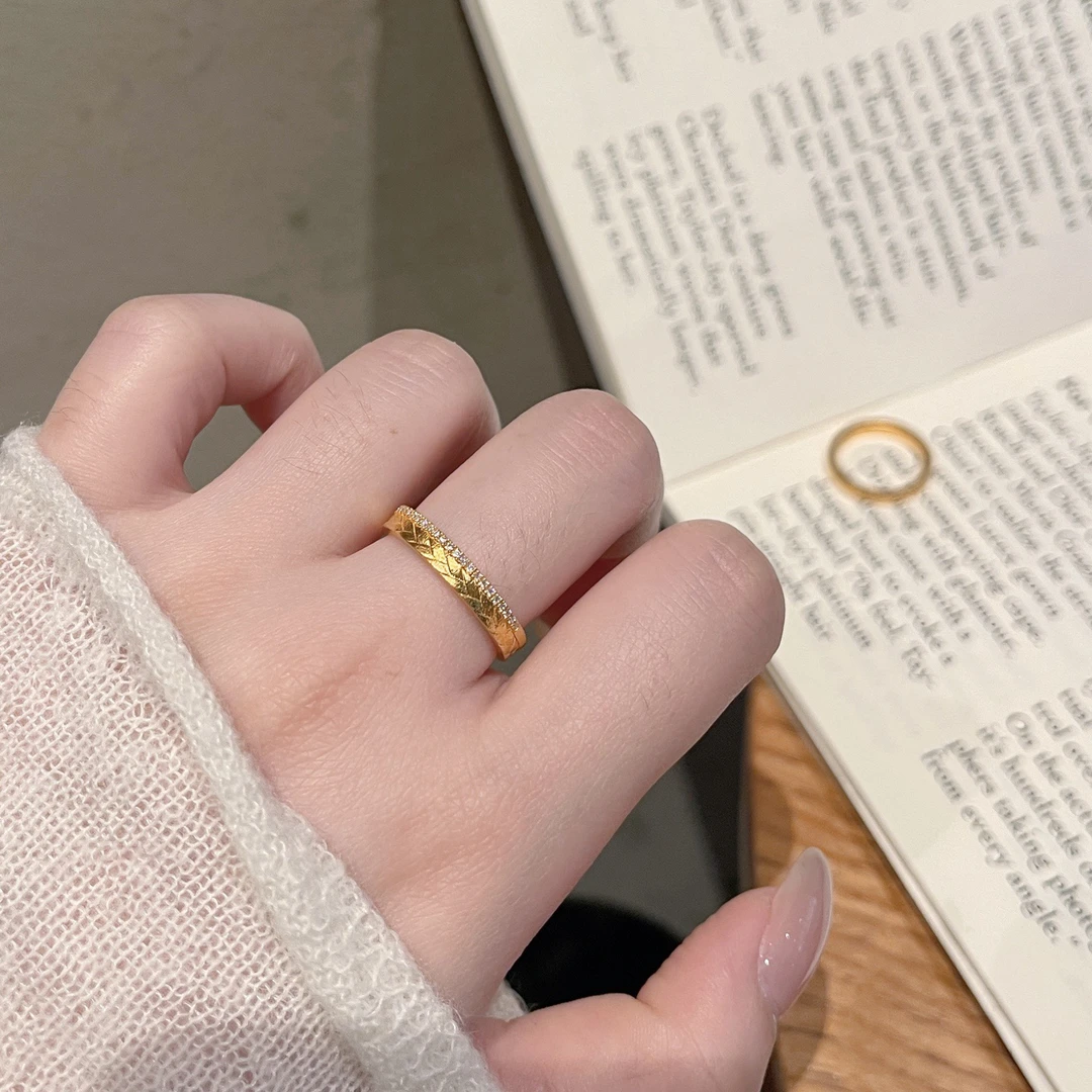 【伟新源】足金999  编织闪耀 镶嵌编织戒 附加169（点击选择圈口）