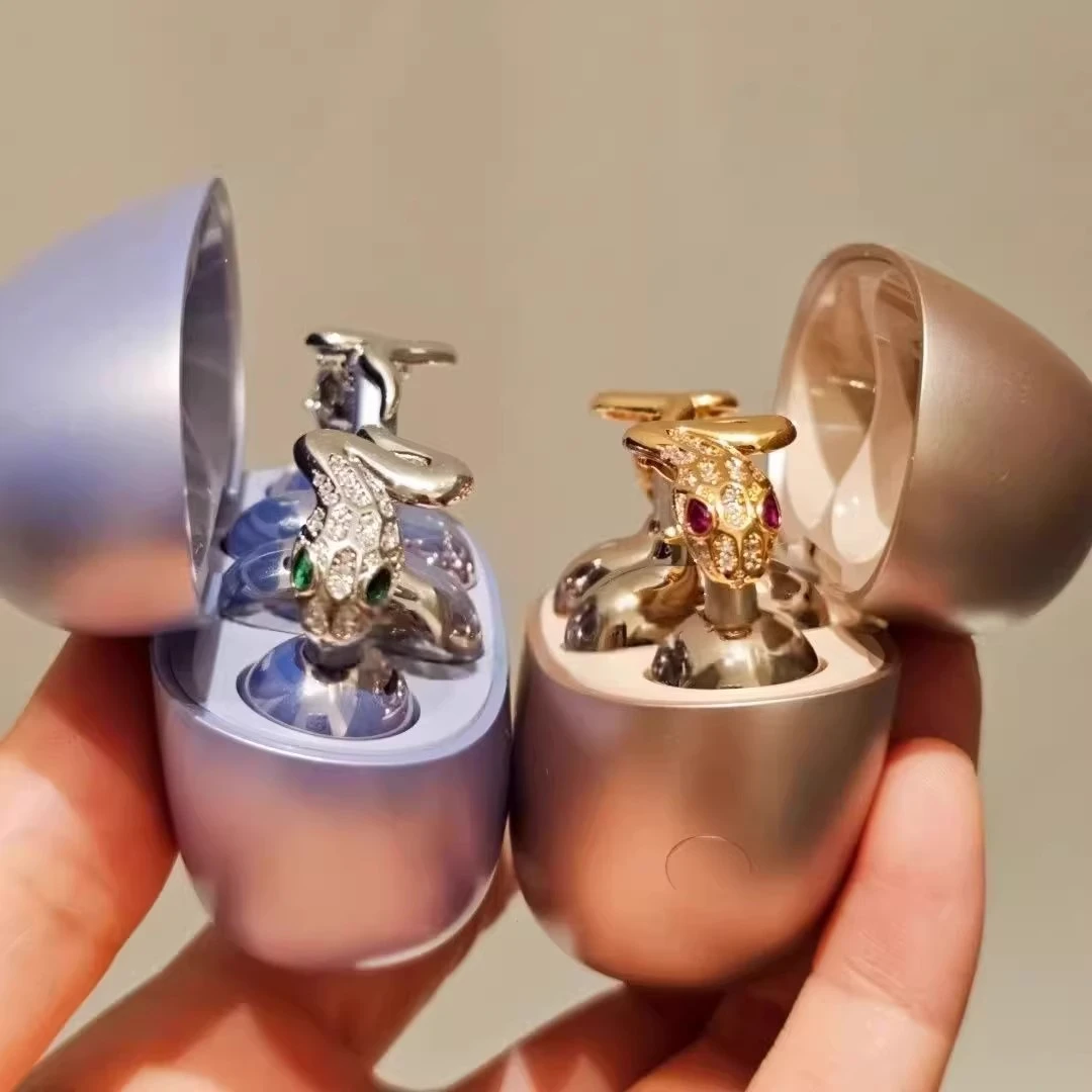 铜合金耳饰 爆闪灵蛇扣精致耳机夹扣装饰品小众设计款diy耳饰单品